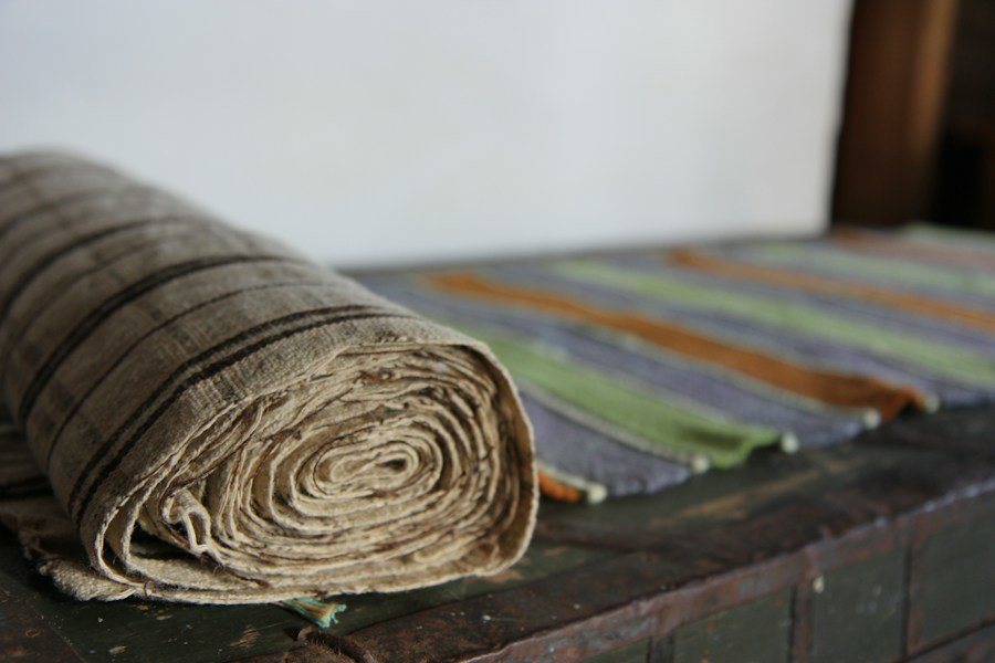 striped upholstery fabric roll