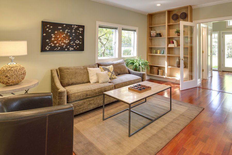 sunny living room sofa