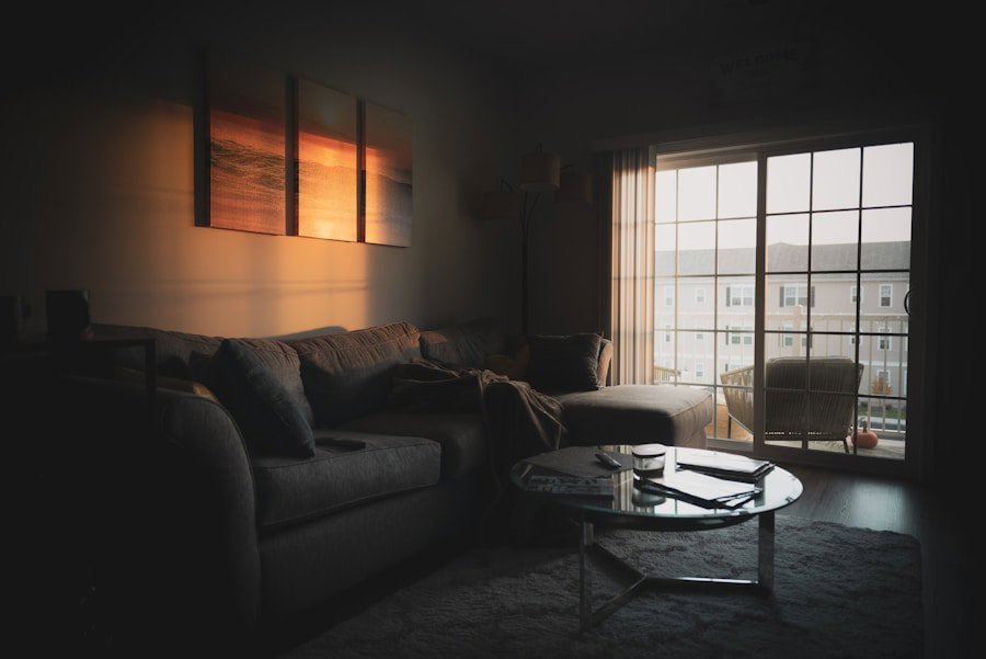sunny living room sofa