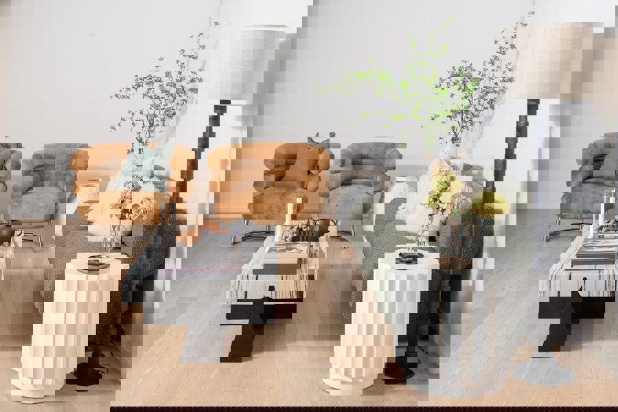 velvet armchair living room